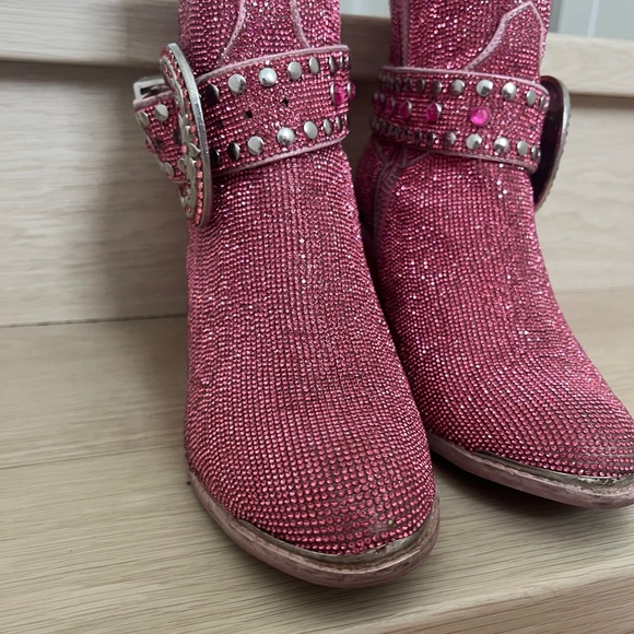 Pink Rhinestone Western Boots - Picture 6 of 8